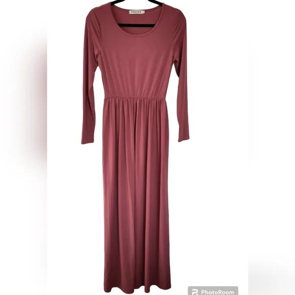 Kabayare Fashion | Dresses | Kabayare Milk Silk Modest Maxi Dress Mahogany  Rose Pink Nwot Small | Poshmark